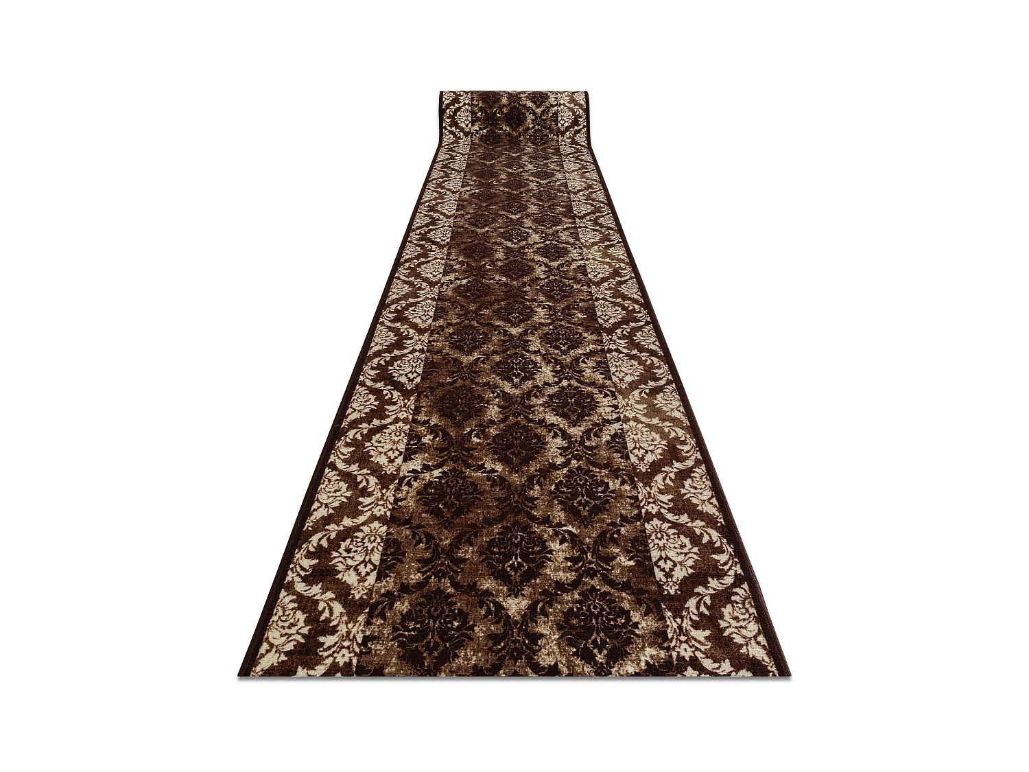 TAPIS DE COULOIR antidérapant ROMANCE marron  100x300 cm