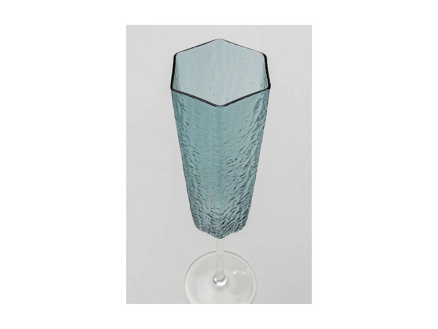Verre à champagne Cascata bleu