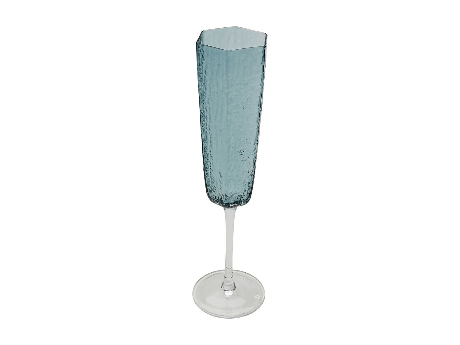 Verre à champagne Cascata bleu