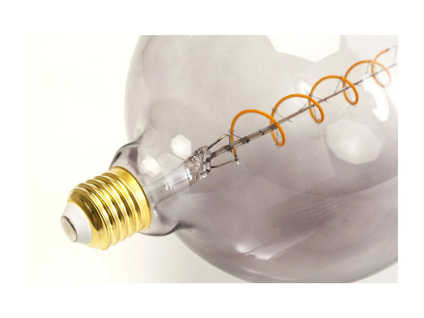 Birne Spiral LED Grau