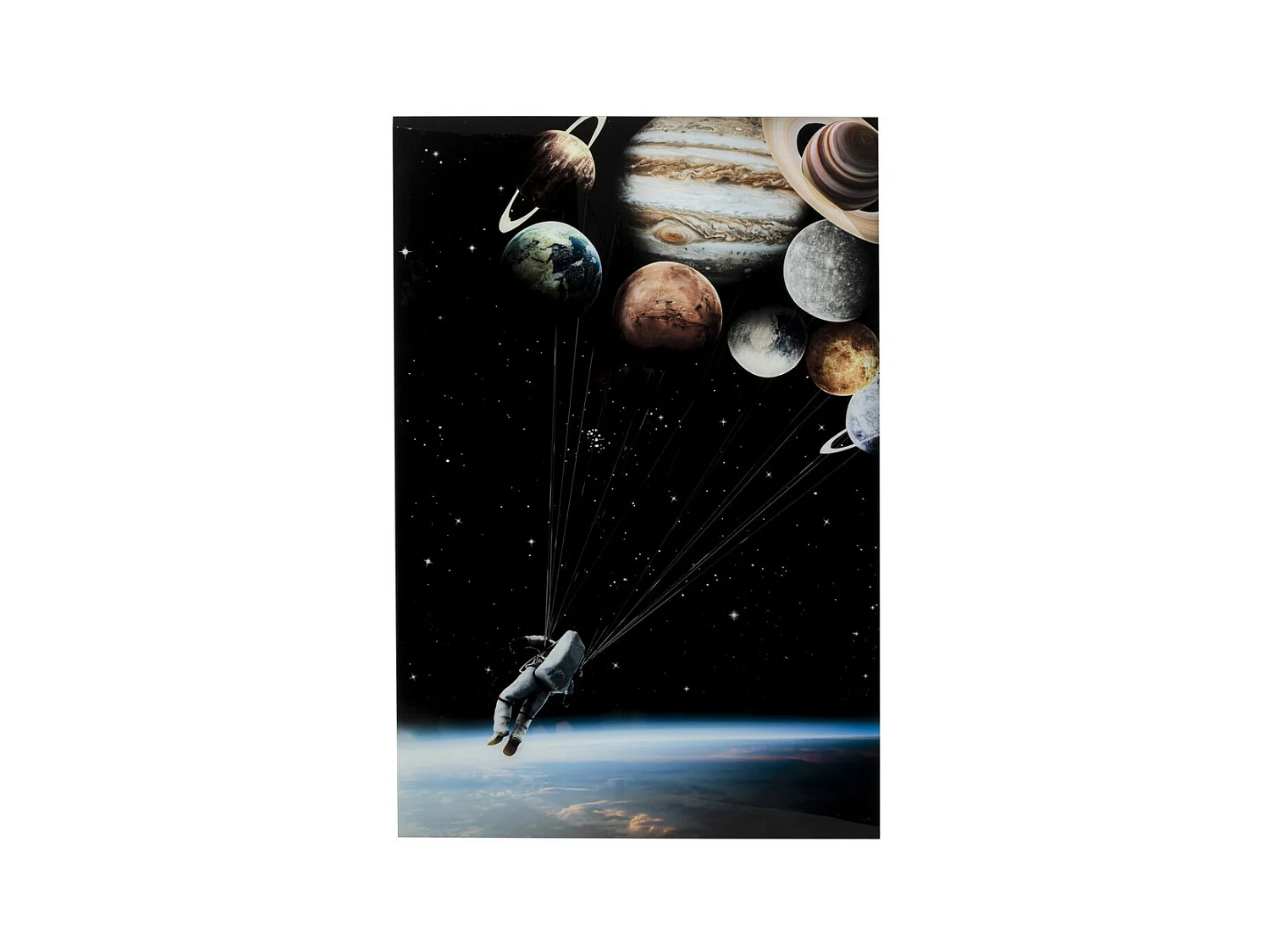 Tableau en verre Flying Astronaut 100x150cm