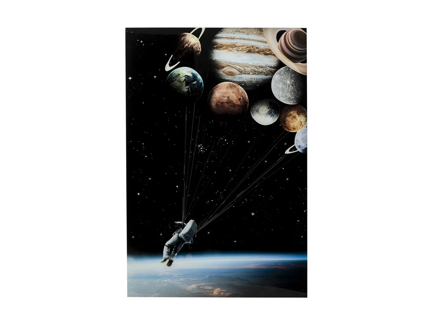 Tableau en verre Flying Astronaut 100x150cm
