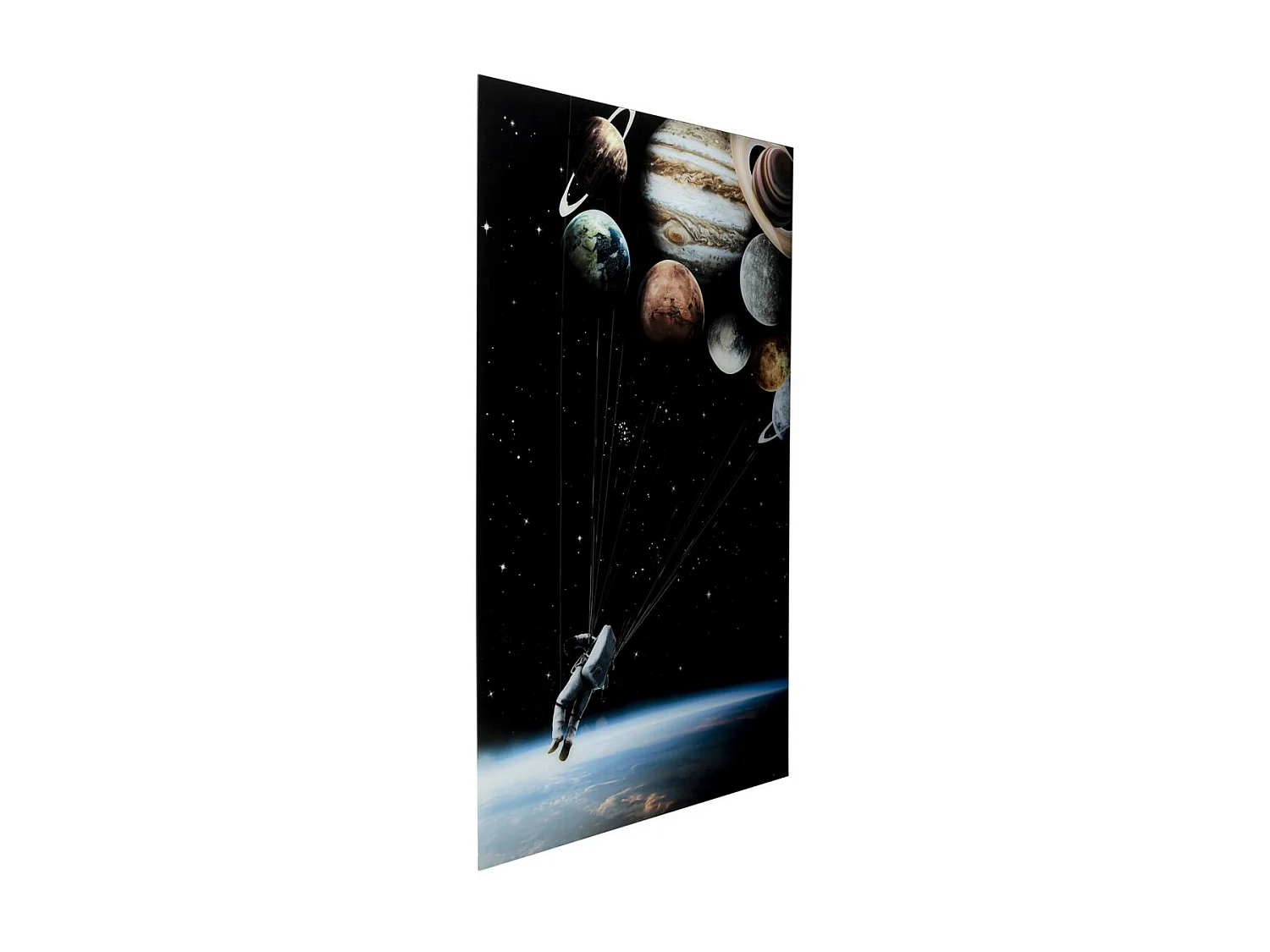 Tableau en verre Flying Astronaut 100x150cm