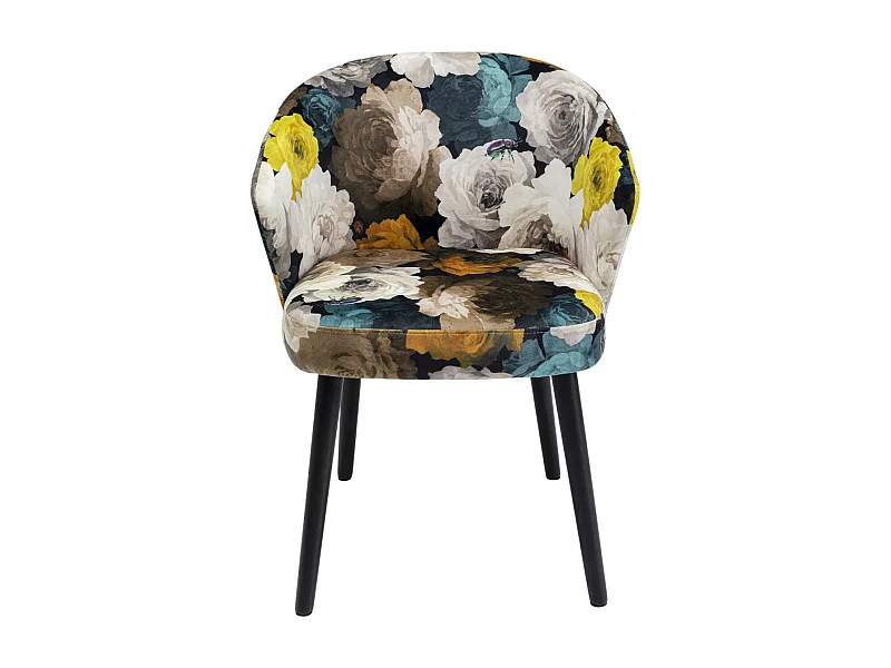 Chaise a. acc. Peony Flower jaune