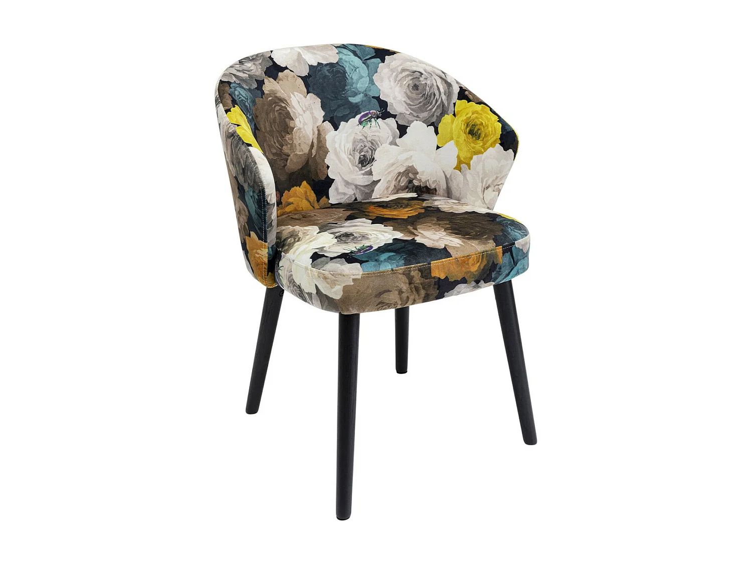 Armlehnstuhl Peony Flower Gelb