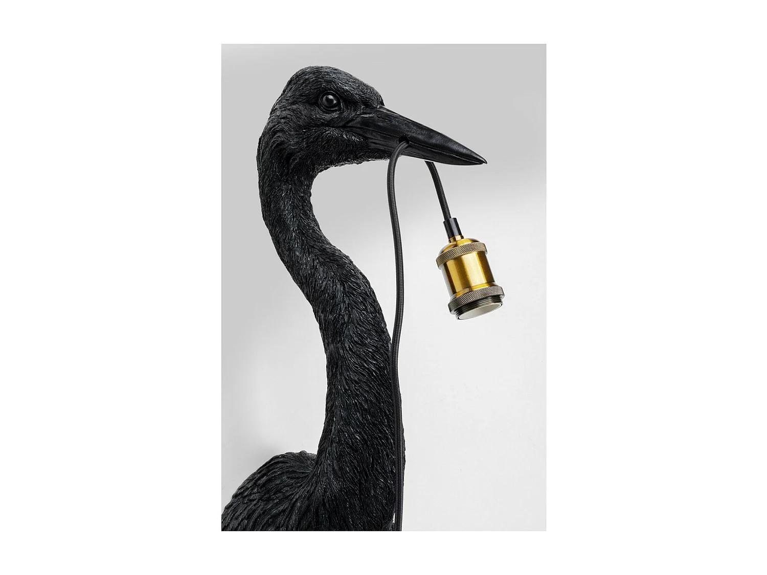 Applique Animal Heron nero 26x62cm