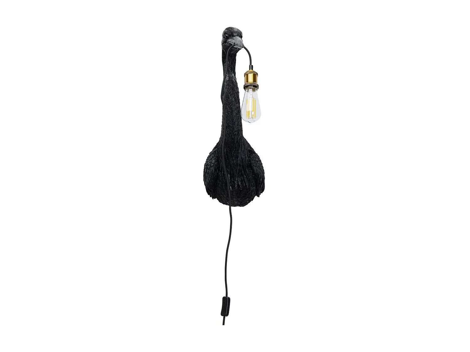 Applique Animal Heron noir 26x62cm