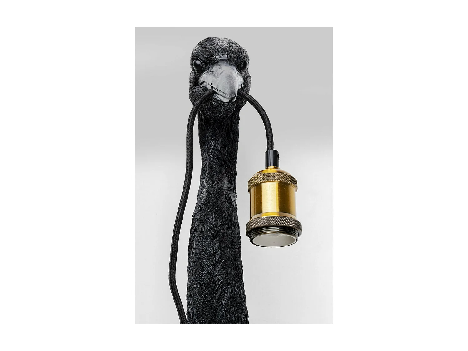 Applique Animal Heron noir 26x62cm