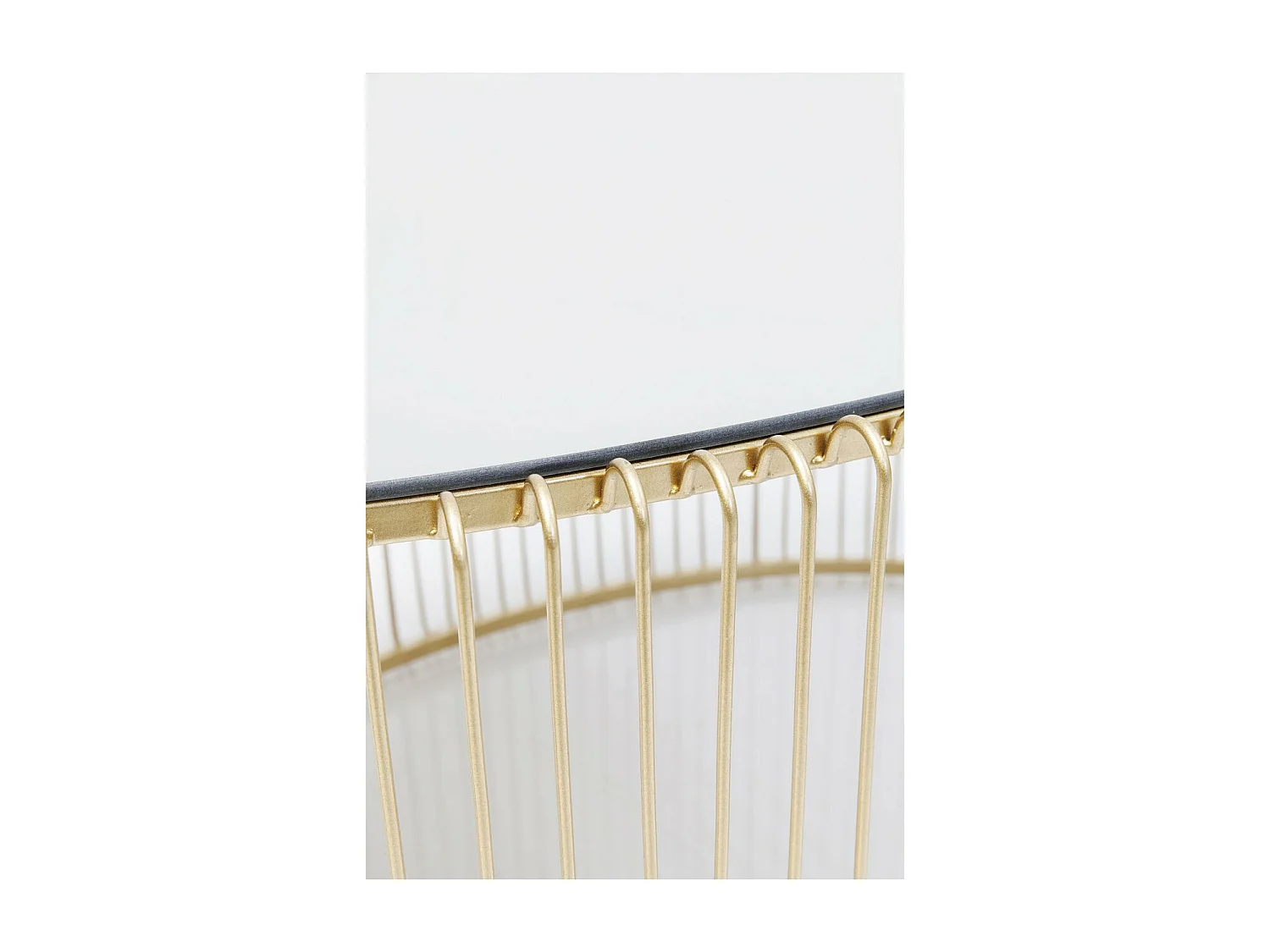 Tavolino da caffè Wire Uno ottone 60x90cm