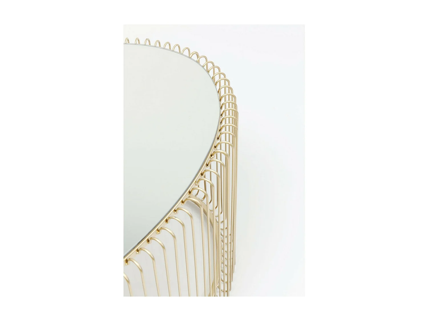 Tavolino da caffè Wire Uno ottone 60x90cm