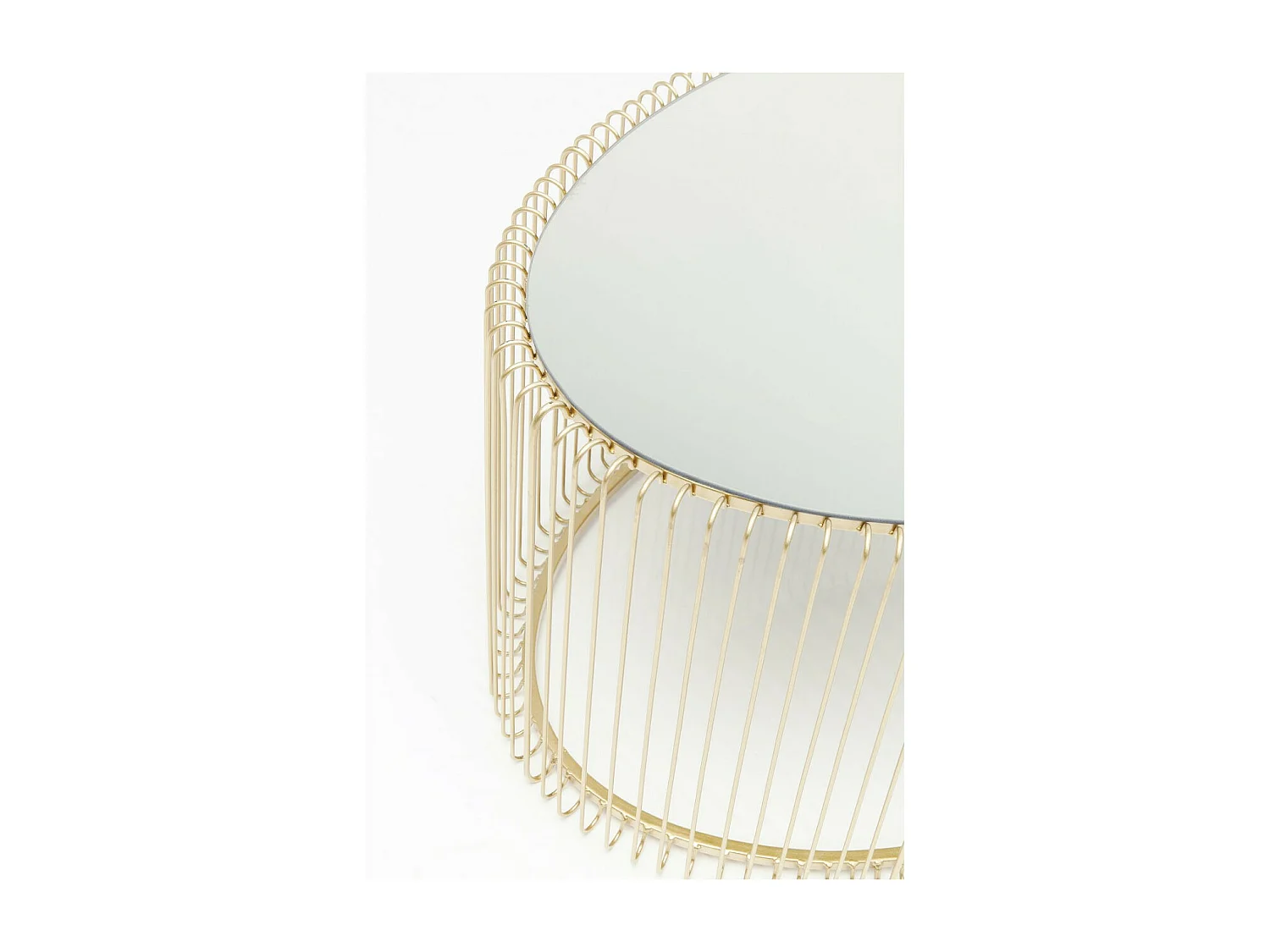 Tavolino da caffè Wire Uno ottone 60x90cm