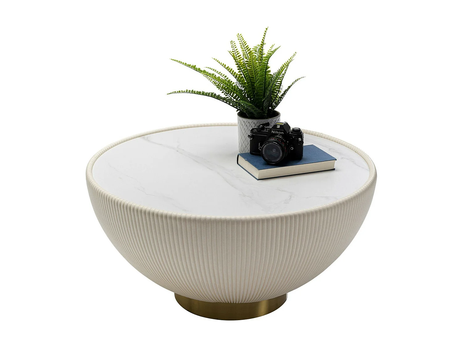 Table basse Endless Vegas blanc Ø71cm