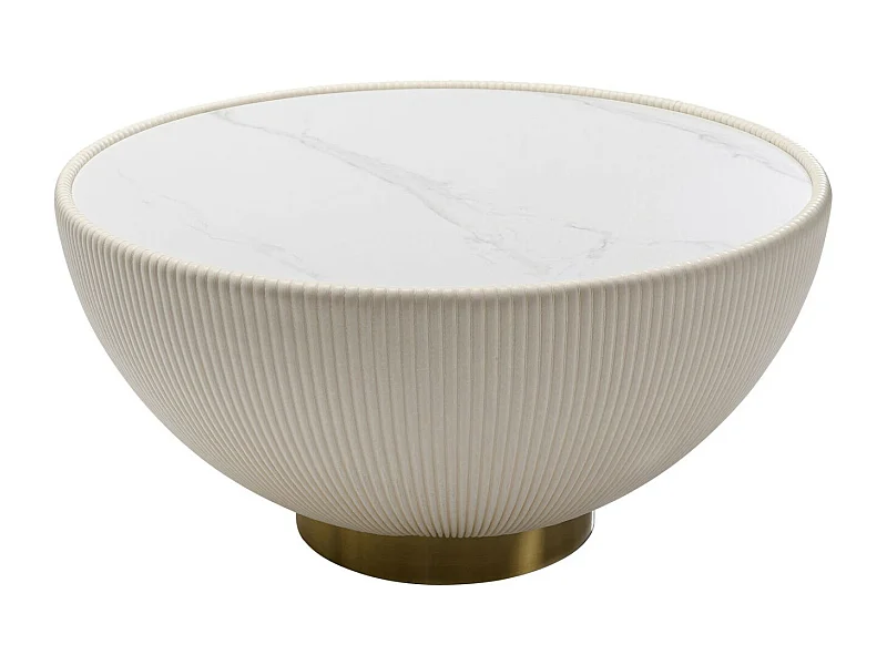 Table basse Endless Vegas blanc Ø71cm