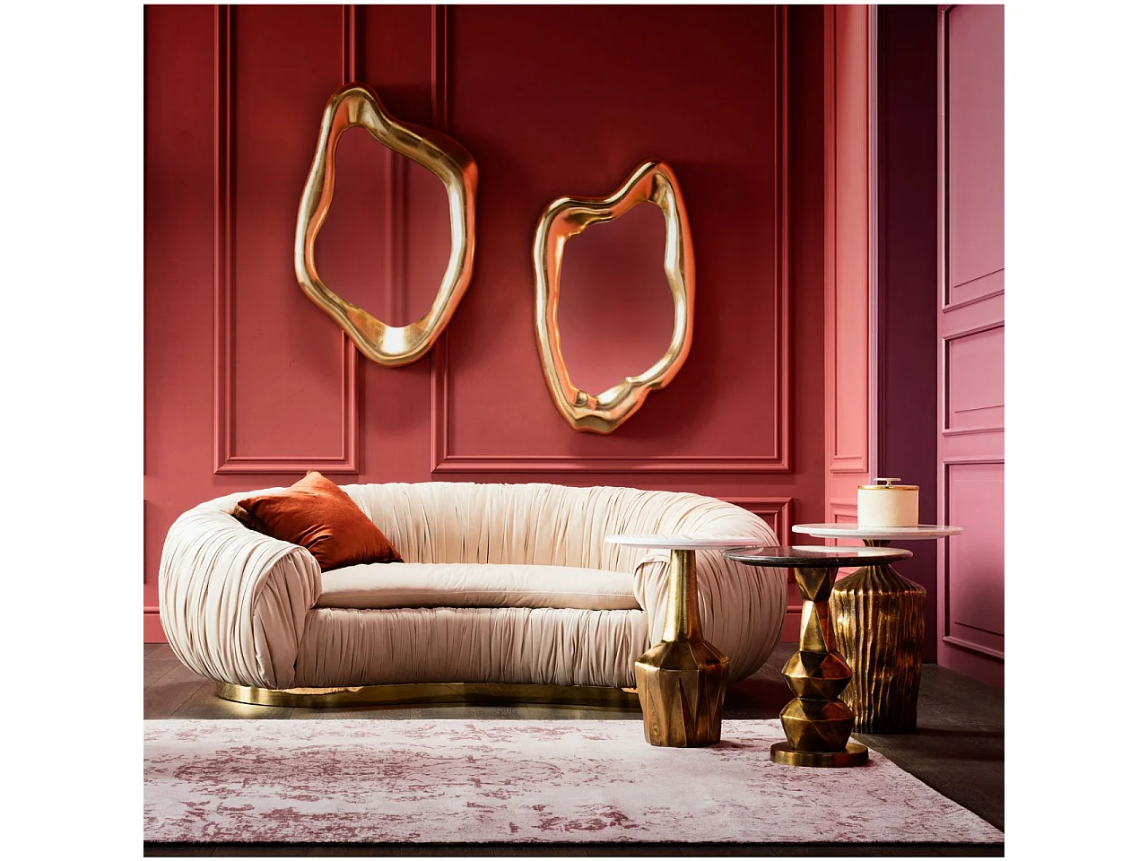 Miroir Hologram doré 117x68cm