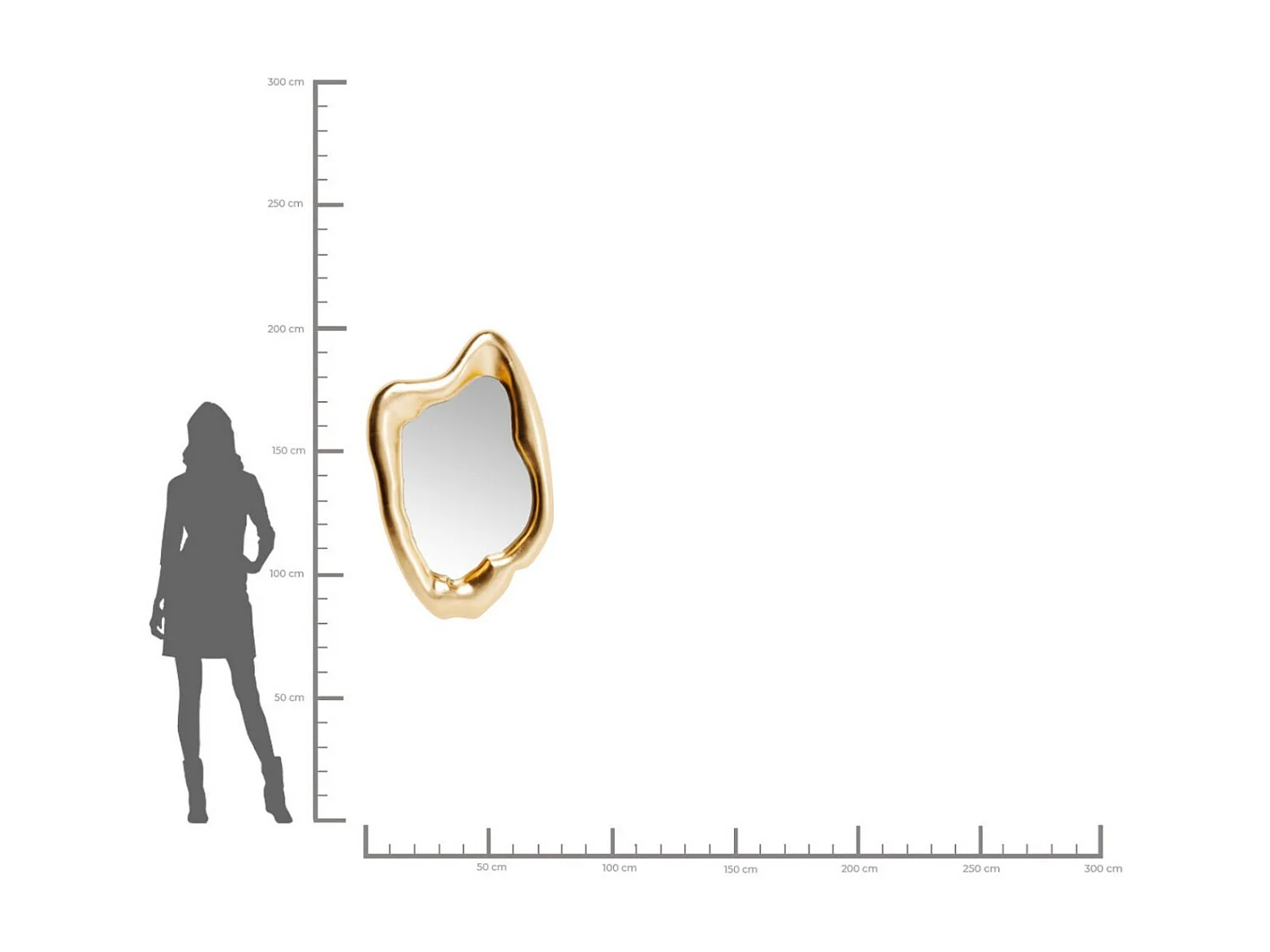 Miroir Hologram doré 117x68cm