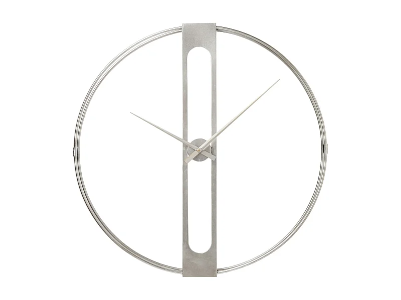 Wanduhr Clip Silber Ø60cm