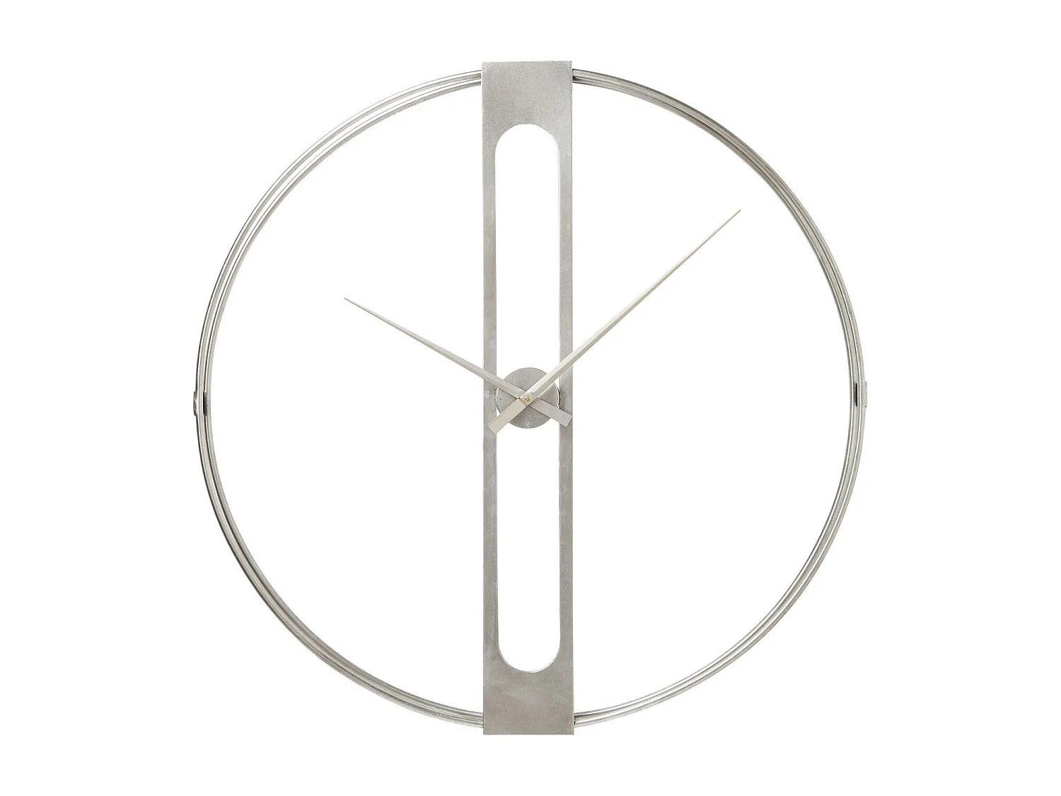 Wanduhr Clip Silber Ø60cm