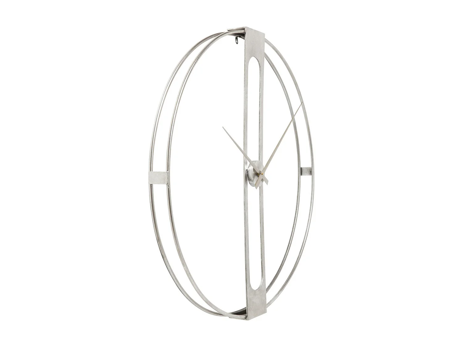 Wanduhr Clip Silber Ø60cm