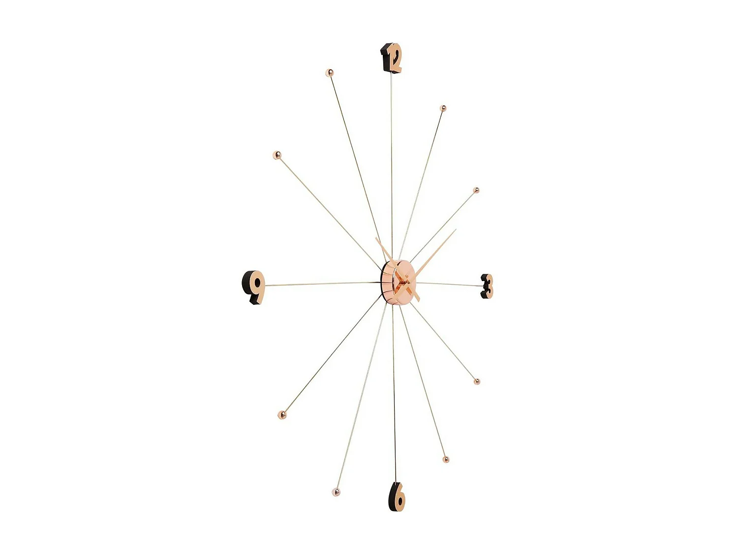 Orologio da parete Like Umbrella oro rosa