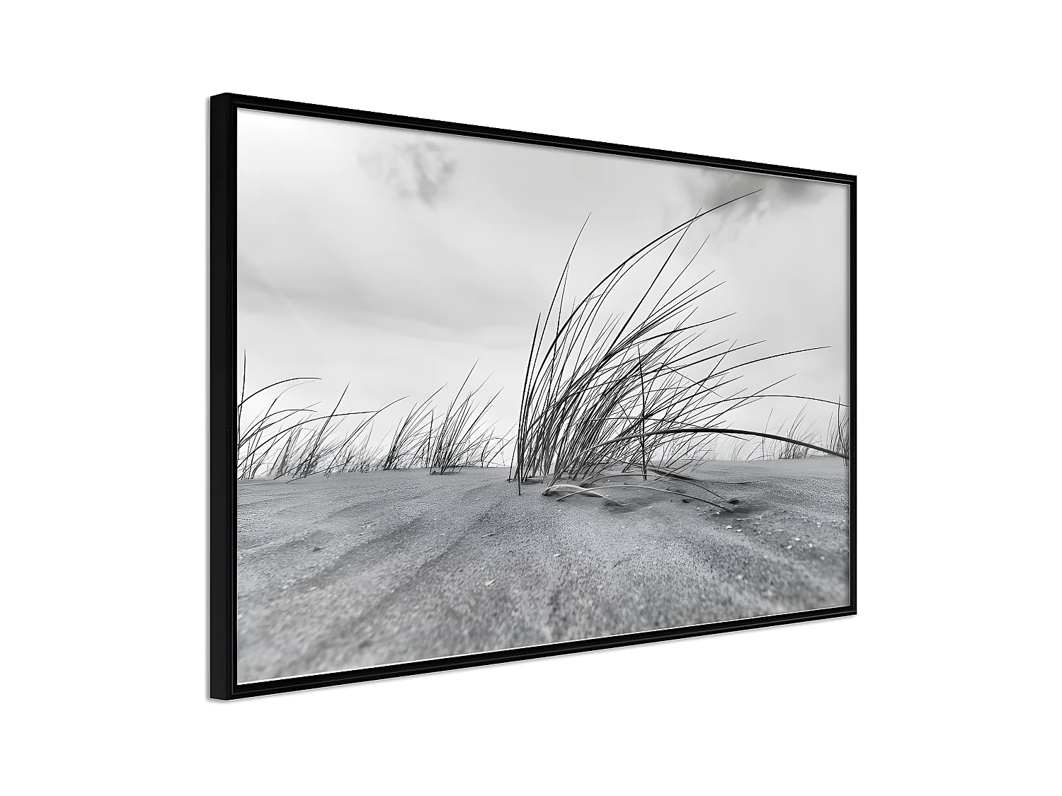 Affiche Murale Encadrée "Seaside Dunes" 90 x 60 cm Noir