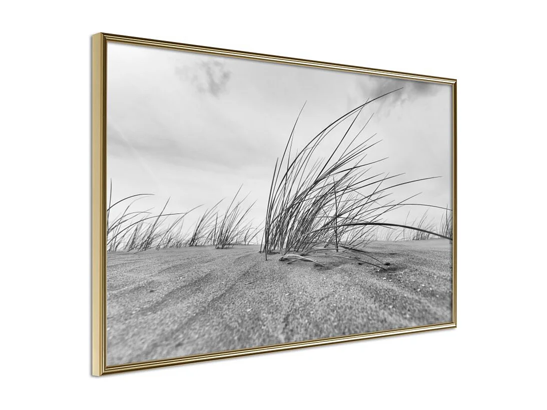 Affiche Murale Encadrée "Seaside Dunes" 45 x 30 cm Or