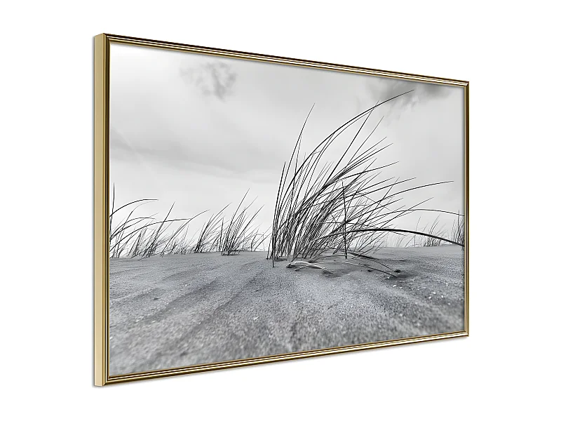 Affiche Murale Encadrée "Seaside Dunes" 90 x 60 cm Or