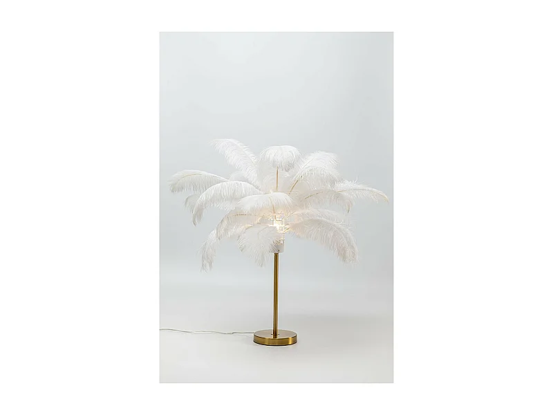 Lampada da tavolo Feather Palm bianco 60cm