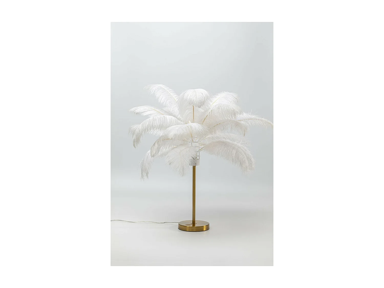 Tischleuchte Feather Palm Weiß 60cm