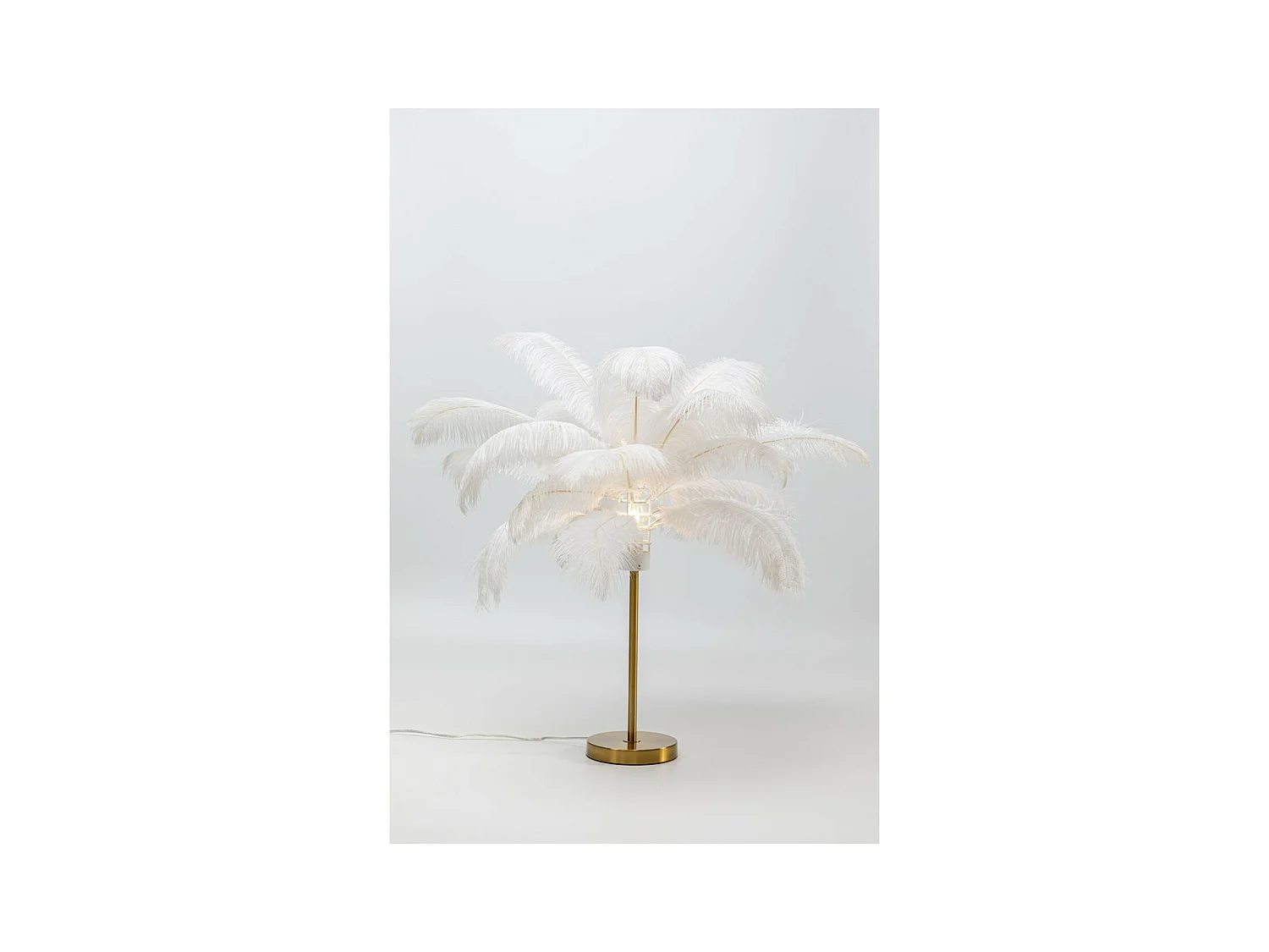 Lampe à poser Feather Palm blanc 60cm
