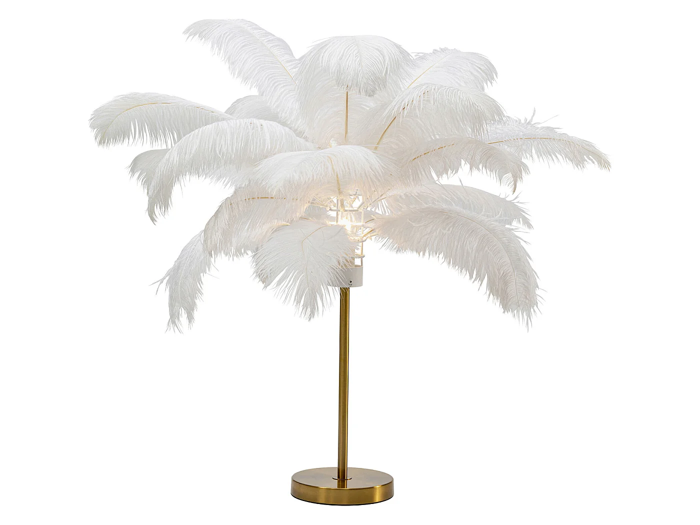 Lampada da tavolo Feather Palm bianco 60cm