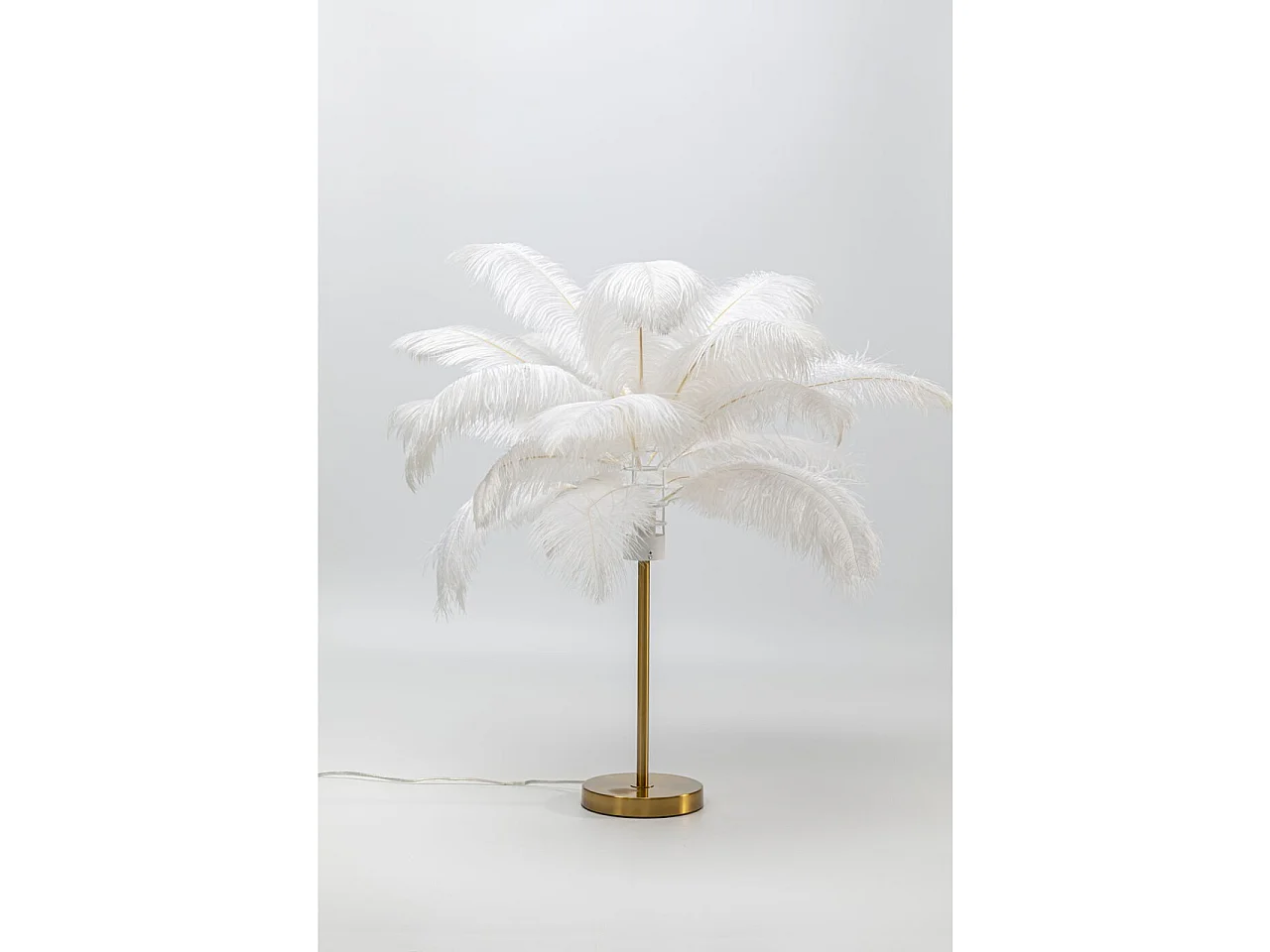 Lampada da tavolo Feather Palm bianco 60cm