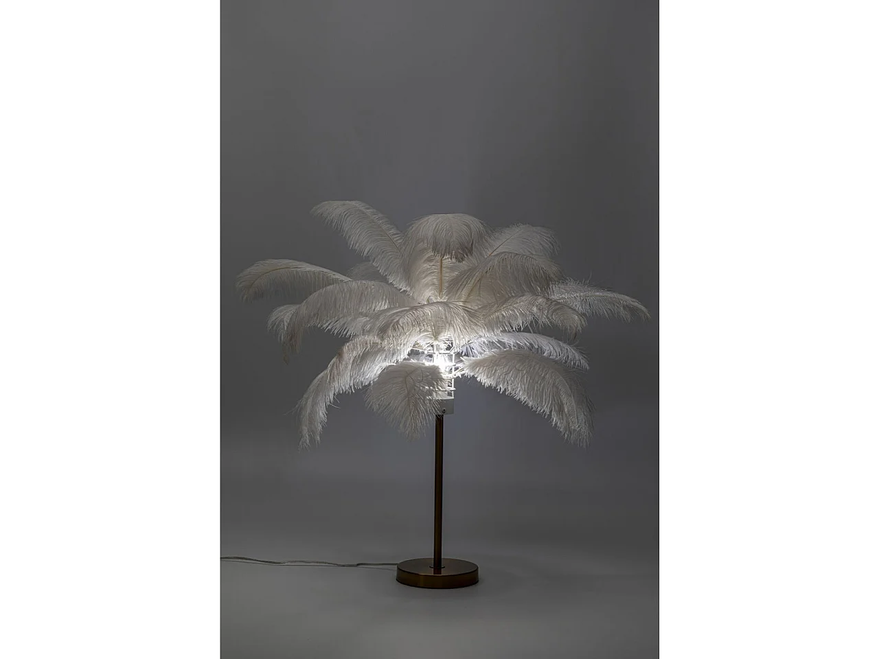 Lampada da tavolo Feather Palm bianco 60cm