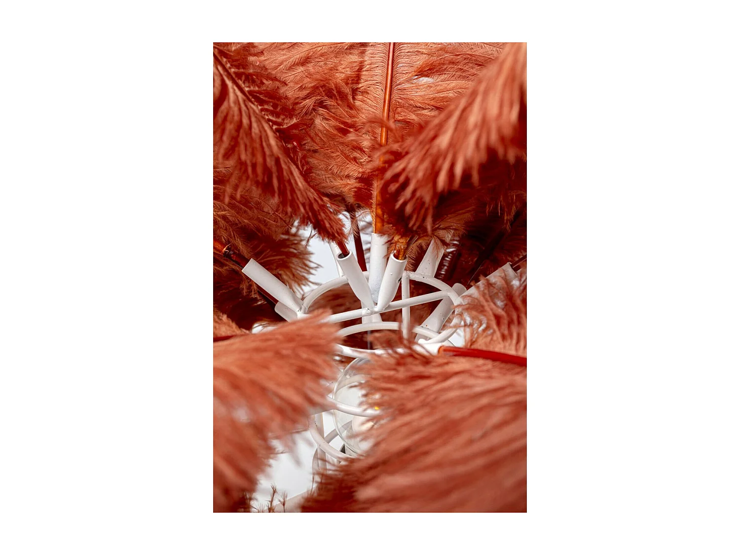 Tischleuchte Feather Palm Rusty Red  60cm