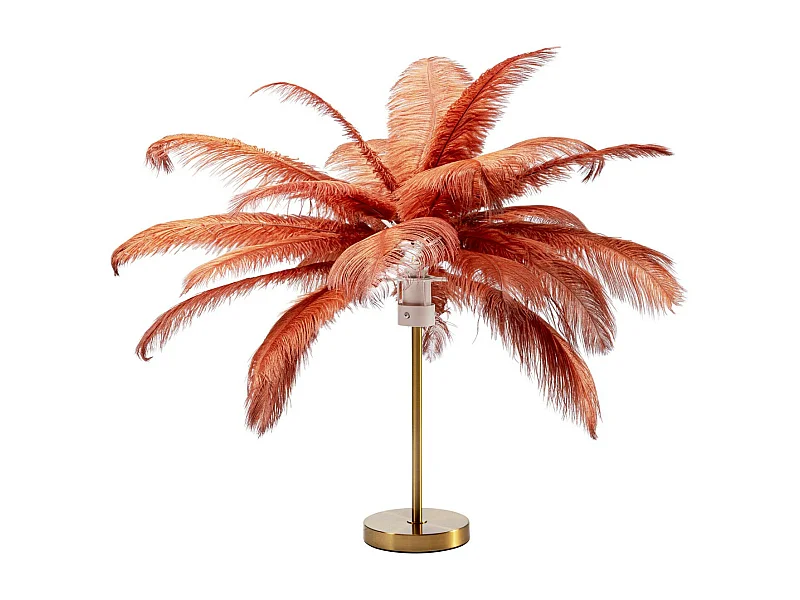 Tischleuchte Feather Palm Rusty Red  60cm