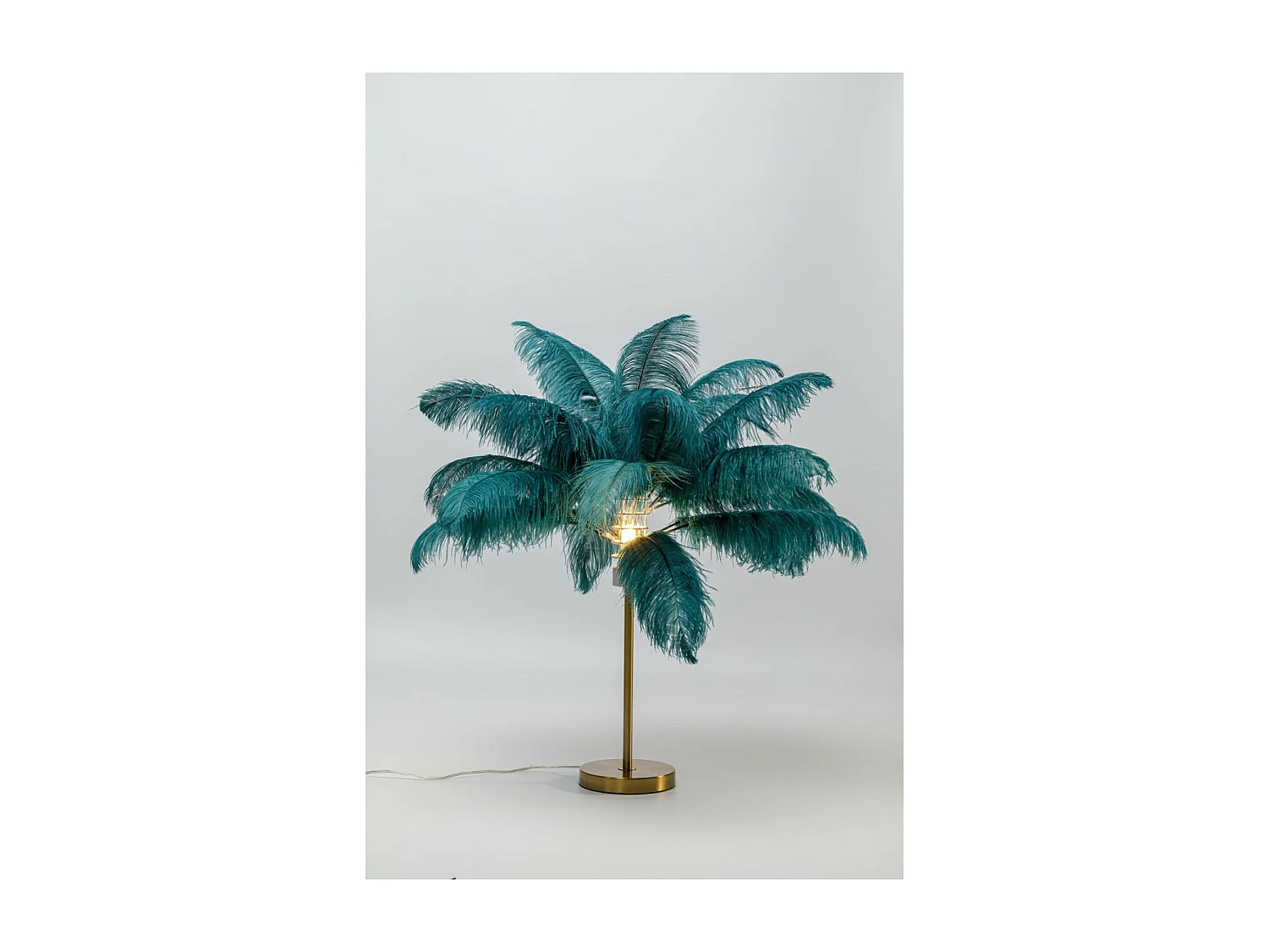 Lampada da tavolo Feather Palm verde 60cm