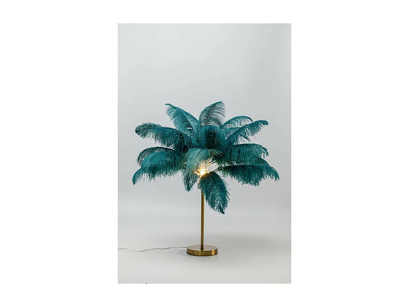 Lampada da tavolo Feather Palm verde 60cm