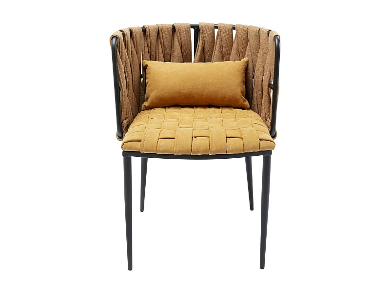 Chaise a. acc. Cheerio jaune a.coussin