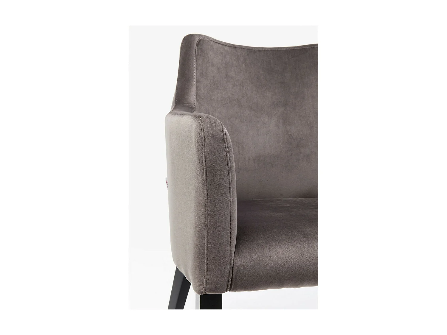 Sedia con braccioli Black Mode velluto grigio