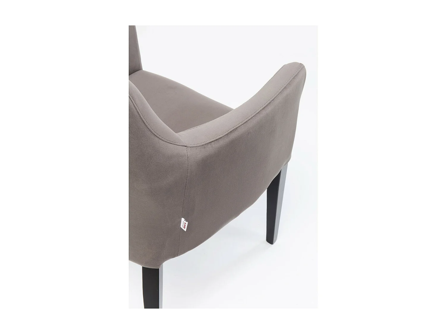 Sedia con braccioli Black Mode velluto grigio