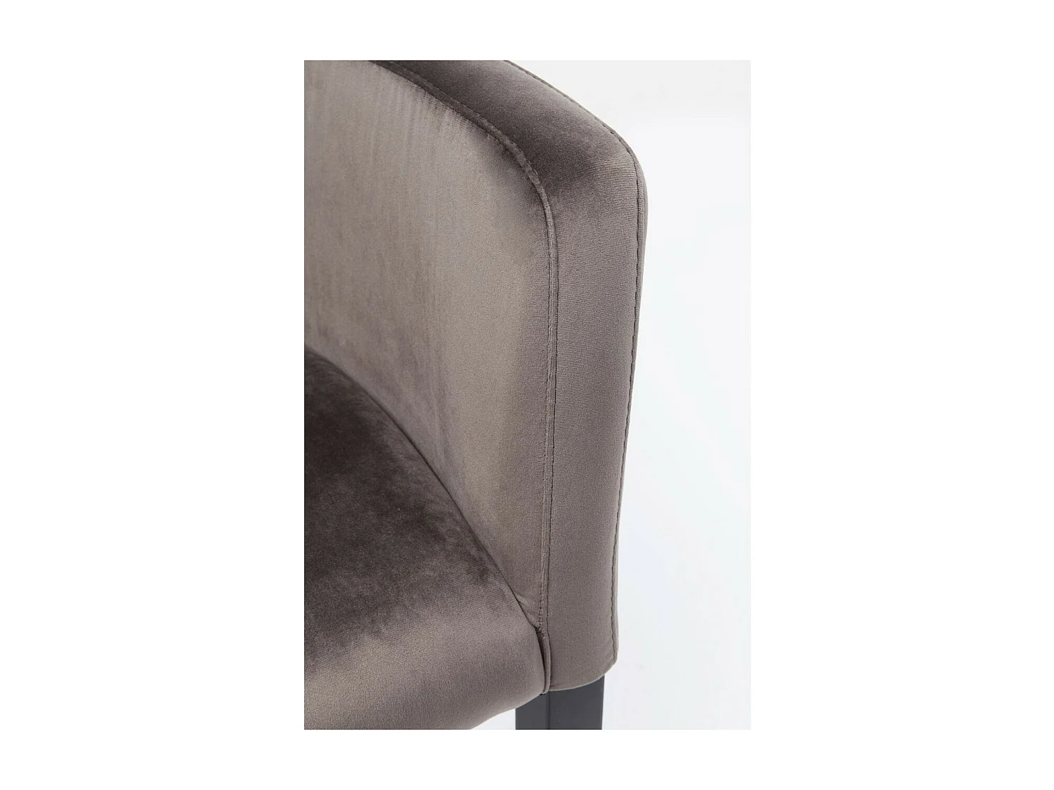 Sedia con braccioli Black Mode velluto grigio