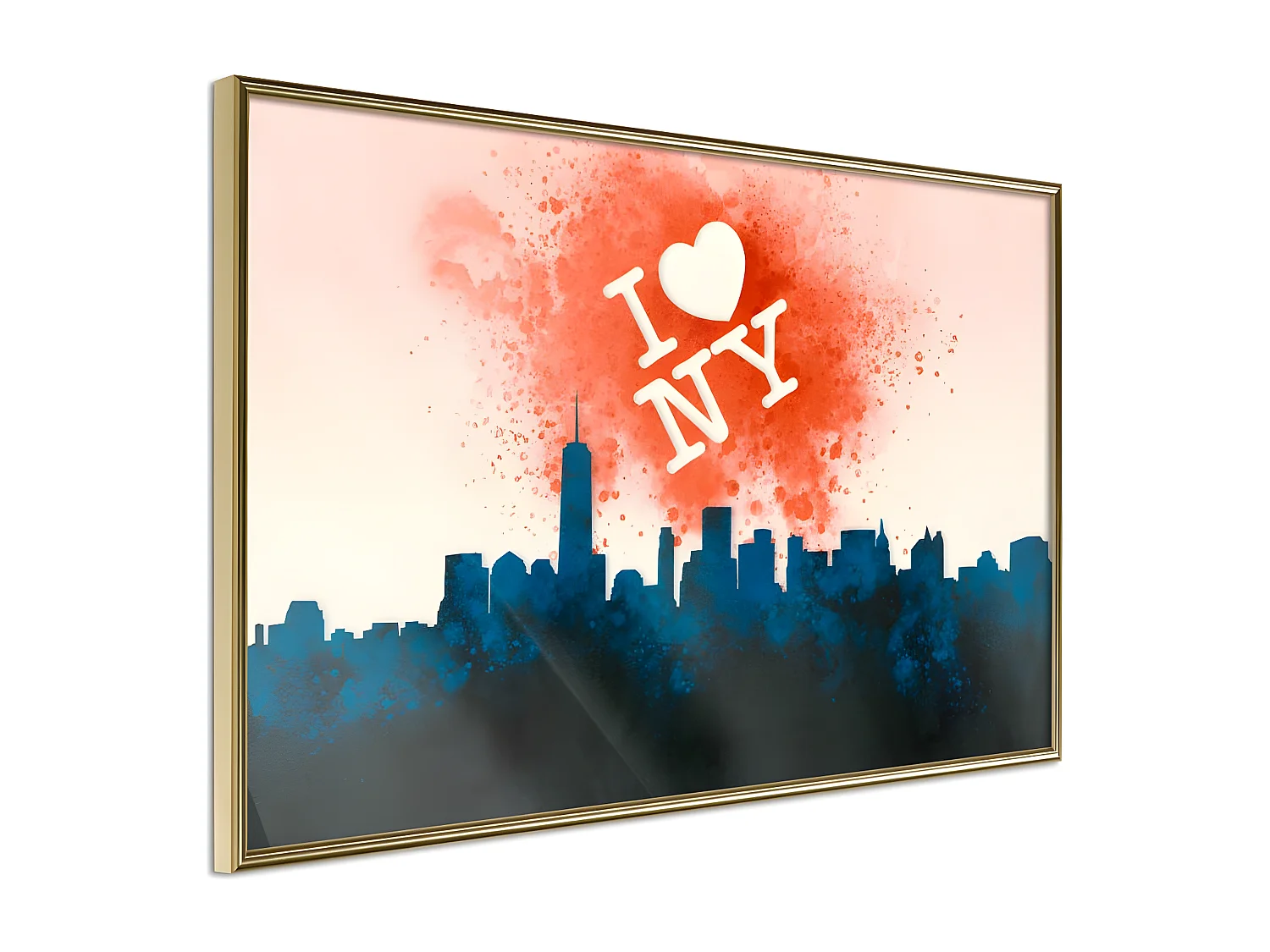 Affiche Murale Encadrée "Inscription Above the City" 45 x 30 cm Or