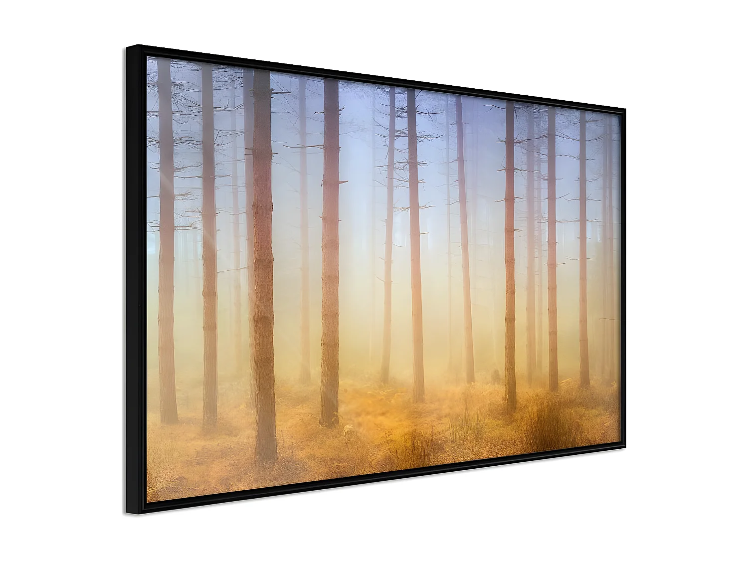 Affiche Murale Encadrée "Fog or Smoke" 30 x 20 cm Noir