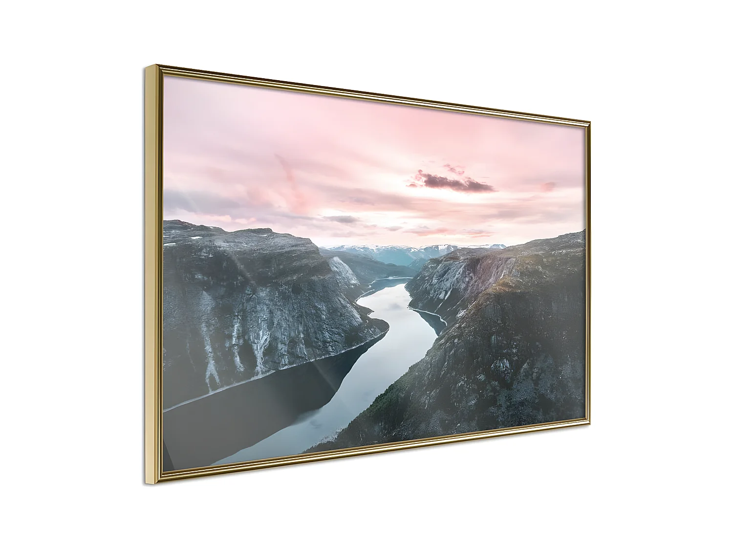 Affiche Murale Encadrée "Stunning View" 45 x 30 cm Or