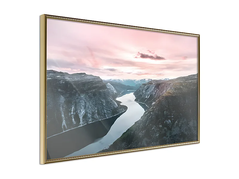 Affiche Murale Encadrée "Stunning View" 45 x 30 cm Or