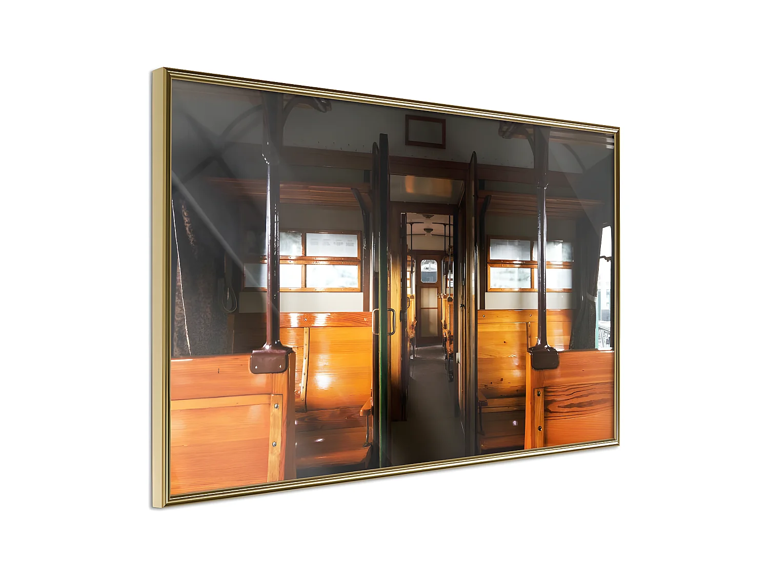 Affiche Murale Encadrée "Train from the Past" 60 x 40 cm Or