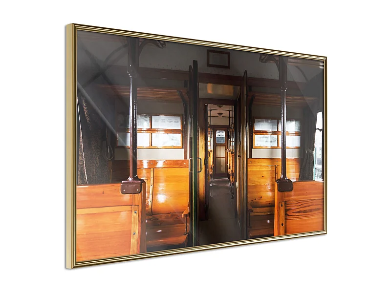 Affiche Murale Encadrée "Train from the Past" 60 x 40 cm Or