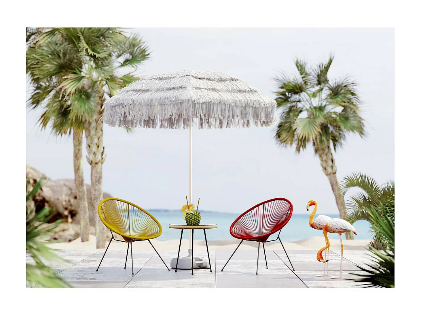 Umbrella Stand Hawaii Bianco