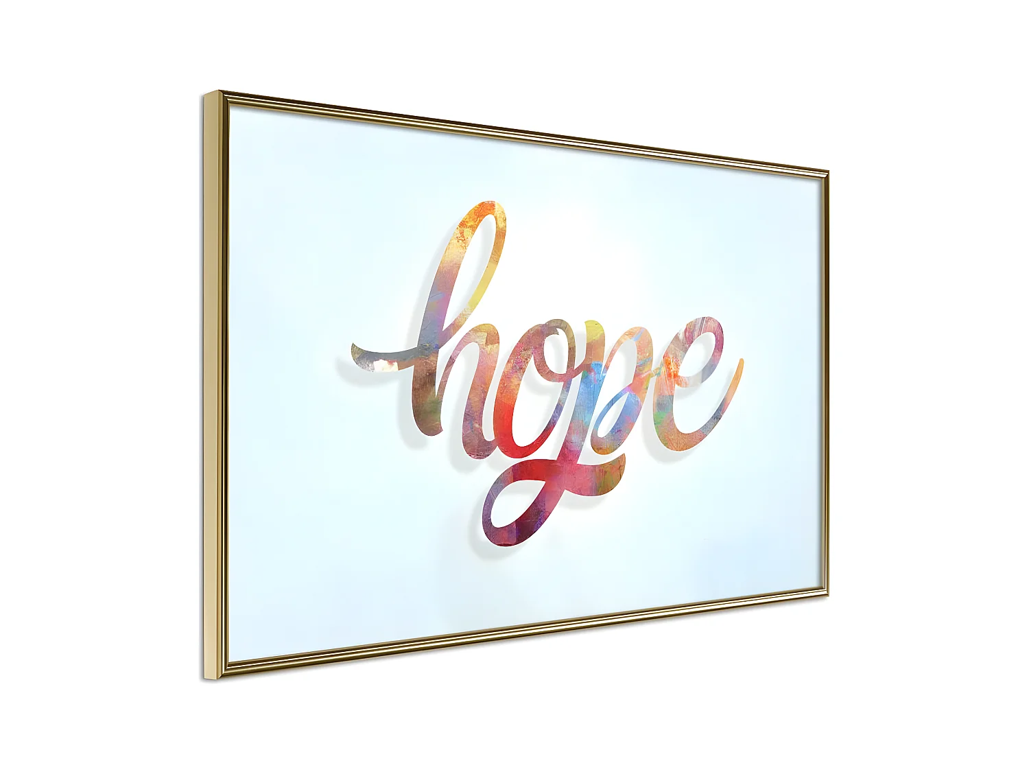 Affiche Murale Encadrée "Colourful Hope" 45 x 30 cm Or