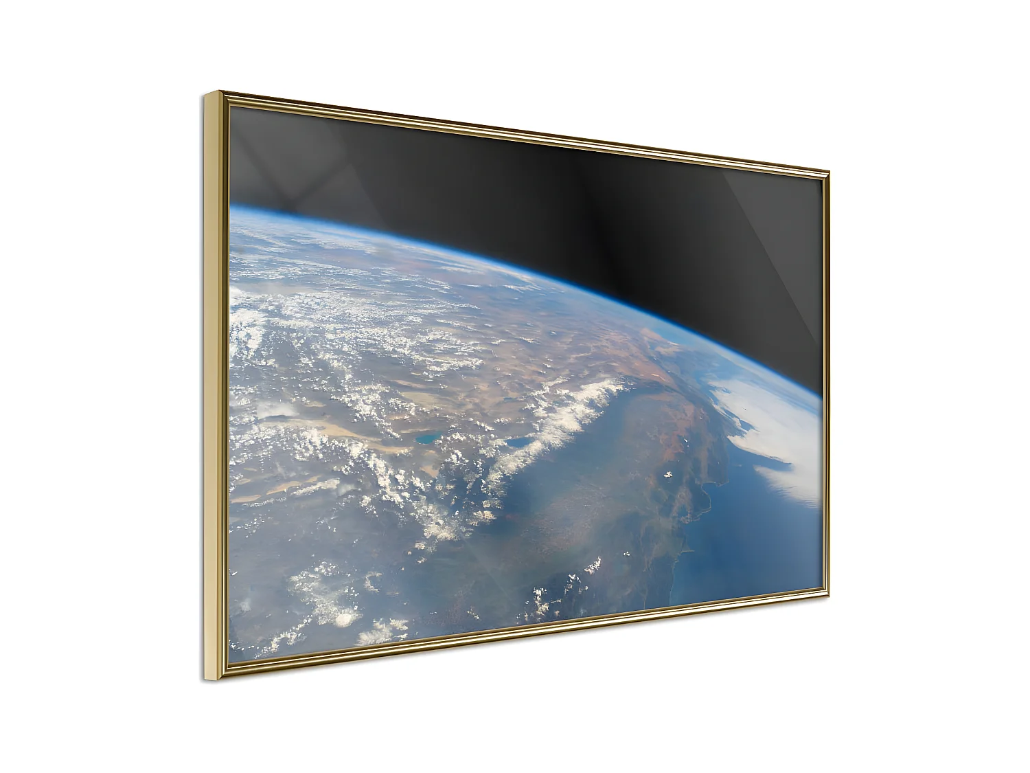 Affiche Murale Encadrée "Curve of the Earth" 90 x 60 cm Or