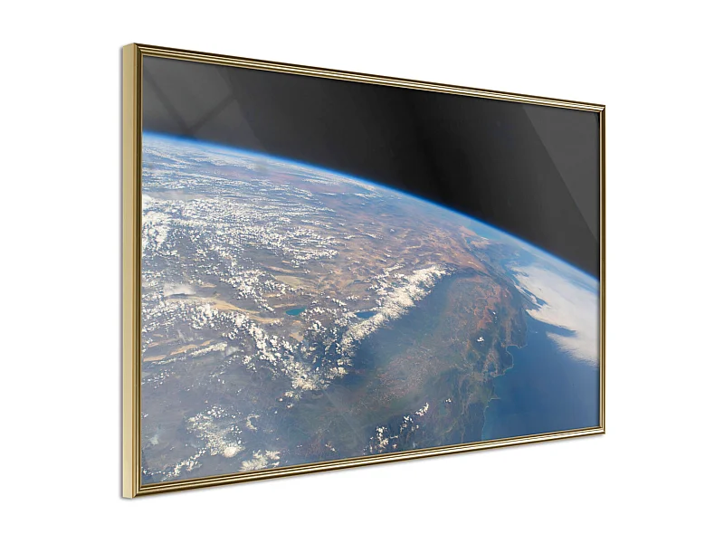 Affiche Murale Encadrée "Curve of the Earth" 90 x 60 cm Or